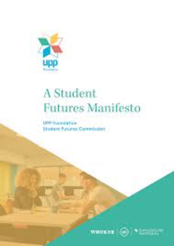 Cover of UPP Foundation's Student Futures Report.